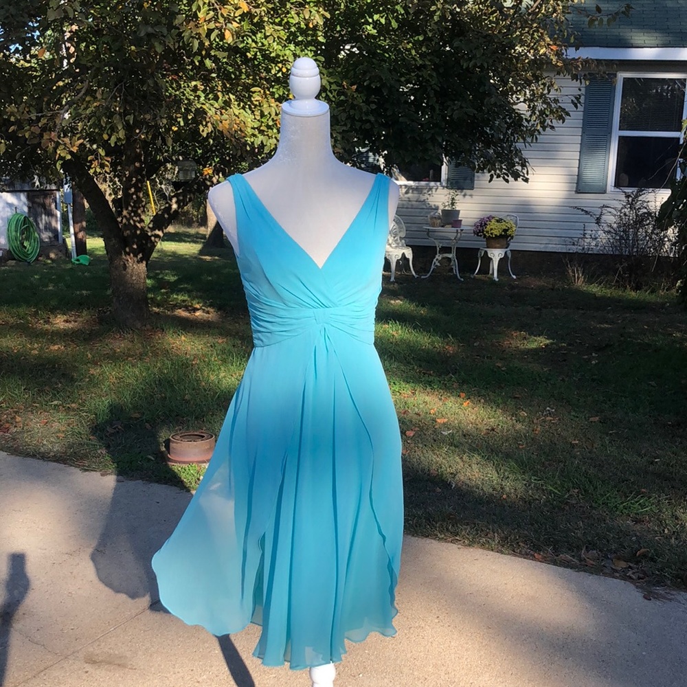 EUC Gorgeous Aqua David’s Bridal Dress